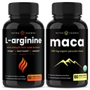 NutraChamps L- arginin kapsler og Maca kapsler 2 pakning bundle
