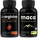 NutraChamps L- arginin kapsler og Maca kapsler 2 pakning bundle