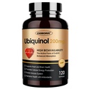 ZEBORA Ubiquinol CoQ10 200mg Softgels, 4 - in-1 Kraftfuld antioxidant til hjerte og vaskulær sundhed, Essential for Energy Production, Max Absorption Active Form of CoQ10, 120 Softgels