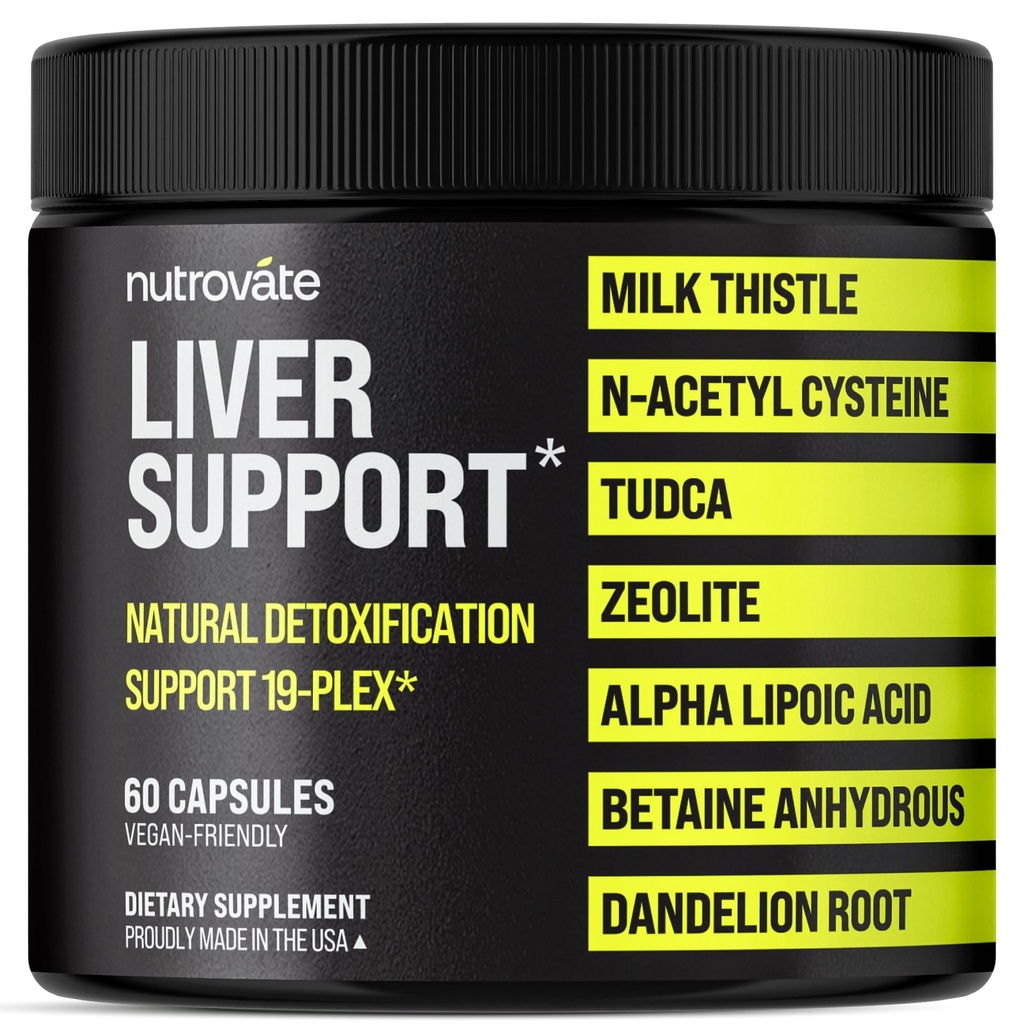 19-in-1 Liver Cleanse Detox & Repair - Herbal Liver Support Milk Thistle Supplement with TUDCA, NAC, Alpha Lipoic Acid, Zeolite, Dandelion Root, Artichoke and Turmeric - Vegan [Made in USA]