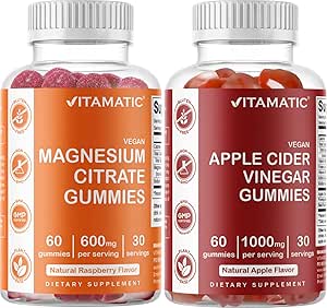 Vitamatisk Magnesium & Apple Cider Vinegar Gummies - 60 Vegansk greve hver