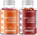 Vitamatisk Magnesium & Apple Cider Vinegar Gummies - 60 Vegansk greve hver