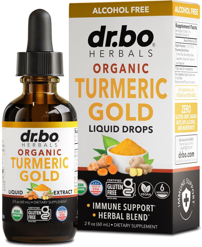 Turmeric Curcumin with Black Pepper Drops - Organic Turmeric Liquid Drops Gold Curcumin Oil, Black Pepper, Ginger Extract Root Supplements 1180mg - Ginger Liquid Joint Support Supplement Tincture 2oz