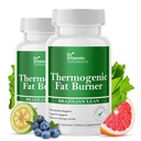 DR VITAMIN LØSNING Termogent fedt brænder for kvinder og mænd - Appetite Suppressant for vægttab - Inkluderer grøn te Ekstrakter til Bloat Relief - Metabolisme Booster - pakke med 2