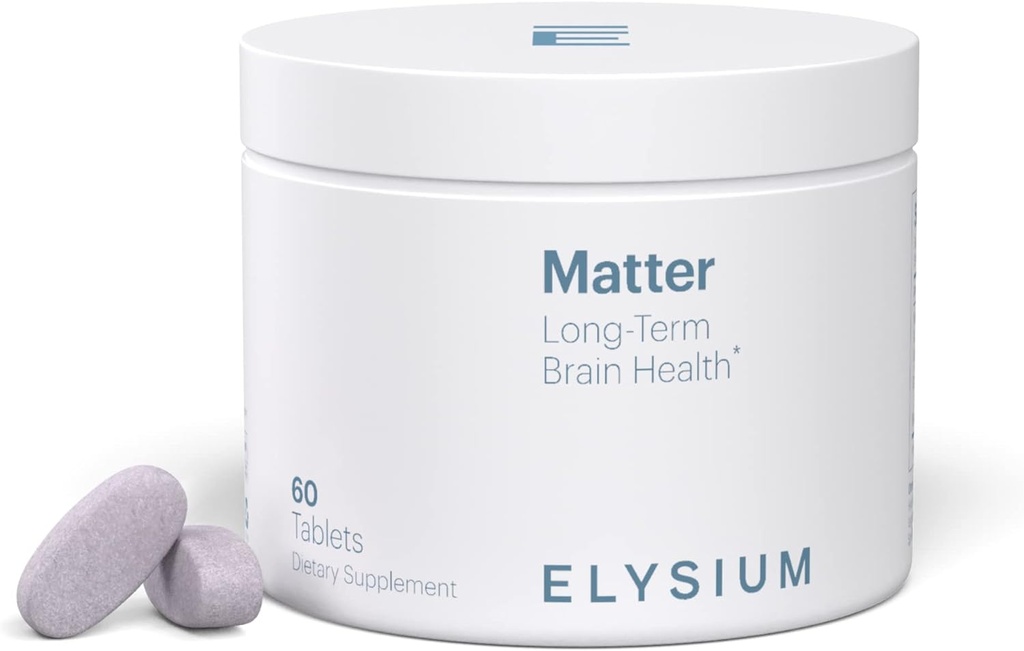 ELYSIUM Matter - 30 Servere - Hjerne supplement til hukommelse og fokus Omega 3 Supplement + DHA - Vitaminer til støtte for Hjerne Sundhed og hukommelse