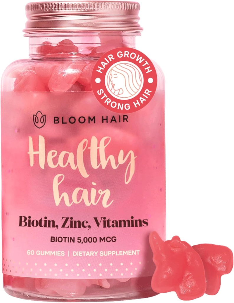 Gummies Hår Vitaminer til hurtigere hårvækst - Hår Hud og negle Vitaminer & Biotin Vitamin - Supplement til Kvinder & Biotin Gummies til Hårvækst