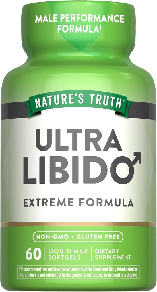 Nature 's Truth Libido Supplement for mænd Note 124; 60 Softgels