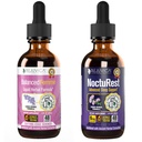 Rejuvica Sundhed Balanceret Femme + NoctuRest - Støtte Kvindelig balance + søvn - Flydende levering til bedre Absorption - Dong Quai, Melatonin, Maca, Humle, Kamille, Theanine & mere!