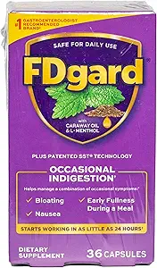FDgard Gut Health Supplement, Forstoppelse, Kvalme & Bloating, Upset Mave, 72 Kapsler