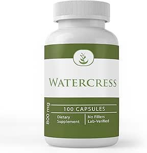 Pure Original Ingredienser Watercress, (100 kapsler) Altid Pure, Ingen tilsætningsstoffer eller Fillers, Lab Verified