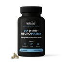 Memory & Focus Nootrop - Brain Neuro Matrix med Ginkgo Biloba & Huperzine A - Vegan, Natural, Caffe- Free - Understøtter Clarity & Mood for studerende, seniorer og professorer - 90 Caps 3- Måned Supply