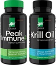 Daiwa Peak immun 4 - Natural Immunsystem Booster + Daiwa Krill Oil - Omega 3 Krill Oil Kapsler