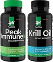 Daiwa Peak immun 4 - Natural Immunsystem Booster + Daiwa Krill Oil - Omega 3 Krill Oil Kapsler