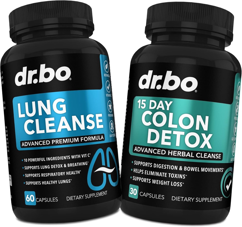 Lung Cleanse & Colon Detox - Urteformler til støtte for respiratoriske sundhed & tarmbevægelser