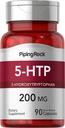 Piping Rock 5-HTP Supplement | 200mg | 90 Capsules | 5-Hydroxytryptophan | Griffonia Simplicifolia Extract | Non-GMO, Gluten Free
