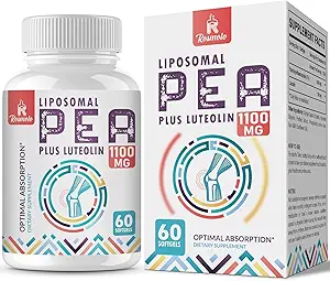 Liposomal Palmitoylethanolamid 1000 mg + Luteolin 100 mg, Mikronized Pea 99% Renset - Forbedret absorption og biotilgængelighed, 240 Softgels