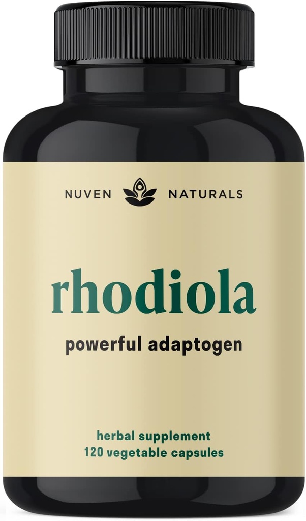Rhodiola Rosea 600 mg • 124; 60 Servere • 124; Ultra Potent Rhodiola Supplement med 3% Salidrosid & 1% Rosavins for Stress Support, Mood Support & Energy - Adaptogens for Calm & Focus - Gluten Free & Non- GMO