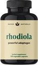 Rhodiola Rosea 600 mg • 124; 60 Servere • 124; Ultra Potent Rhodiola Supplement med 3% Salidrosid & 1% Rosavins for Stress Support, Mood Support & Energy - Adaptogens for Calm & Focus - Gluten Free & Non- GMO