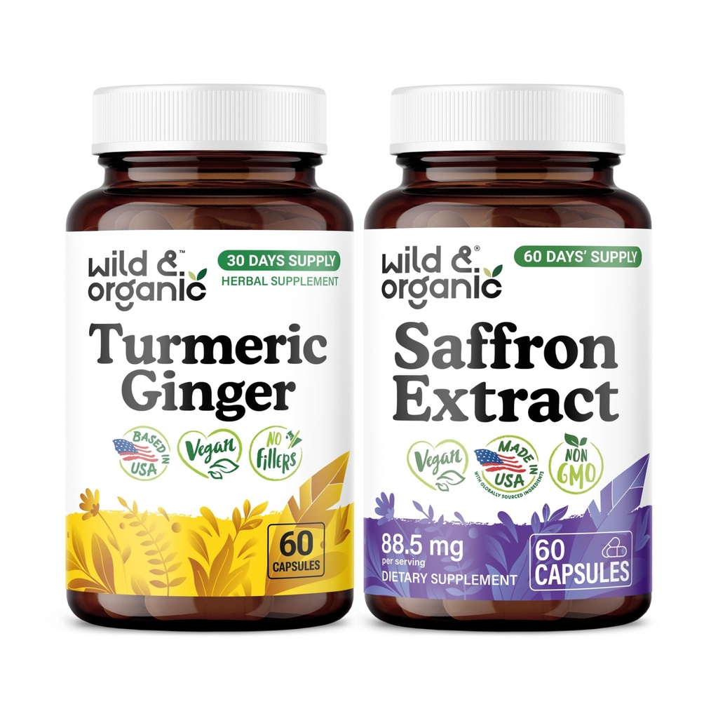 Turmeric Ginger 60 Capsules & Saffron Extract 60 Capsules