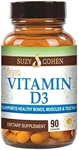 Script Essentials Vegan Vitamin D3 5.000 IE for sund muskelfunktion, ben sundhed, og immunforsvar - Non-GMO, Gluten Free og Kosher Certified - 90 Servere