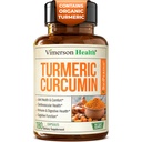 Turmeric with Black Pepper - High Potency Organic 1200mg Turmeric Curcumin Supplement for Joint Support & Digestive Health - Curcumin with Black Pepper for High Absorption - Non-GMO - 180 Capsules