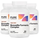 PureFormulas Boswellia Turmeric Supplements for Joint Health & Immune Support Boswellia Extract Turmeric Supplement 60 Tablets, 3-Pack