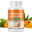 Turmeric and Ginger Supplement 1500mg, Turmeric Complex Supplement with Black Pepper Extract & 95% Curcuminoids for Helping with Joint Pain
