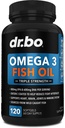 Omega 3 Fish Oil Supplements - Triple Strength Fish Oil Omega 3 Supplements 2000mg EPA DHA Women Men - Triple Strength Natural Omega3 Supplement 2000mg EPA DHA Fatty Acids 1000mg Burpless 120 Softgels