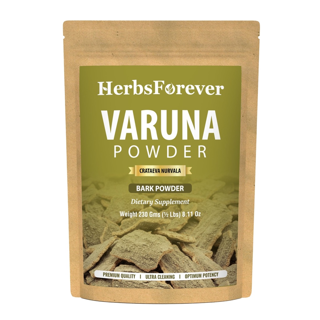 Herbseverly Organic Varuna Crataeva Nurvala Powder 230g Non- GMO, Vegan Extract for Brege og Nyre Function Support, fremmer naturlig balance og Wellness