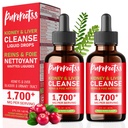 Kidney Cleanse Detox & Repair Drops Pack 2 – Chanca Piedra Stone Breaker Formula with Cranberry, Artichoke & Milk Thistle – Liver, Urinary Tract & Bladder Support – Mixed Berry Flavor