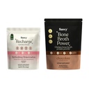 SAVVY Bone Broth Power Chocolate Protein Powder, 23g Protein, 12g Collagen & Recharge Electrolyte Powder, Sugar Free Conscious Hydration Drink with Sodium, Magnesium, Potassium, Glycine, Watermelon
