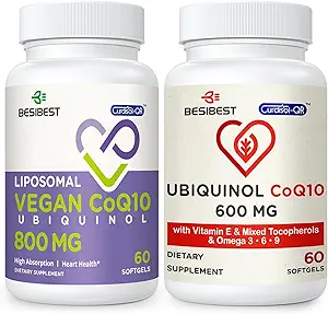 CoQ10 600 mg 1PCS Bundle med 800 mg Liposomal CoQ10 Ubiquinol Supplement 1PCS