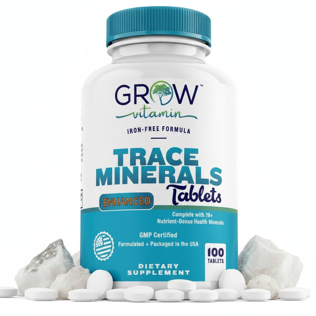 dyrke vitamin Trace Minerals Forbedret kompleks - Komplet med 70 + Næringsstof- Dense Health Mineral - 100% naturlige ingredienser - 100 tabletter