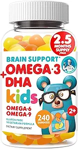 DR. MORITZ Vegan Omega 3 Gummies for Kids and Toddlers (240 Greve), Kids Omega 3 Gummies for Brain & Heart Health, No Fish Oil & Gluten Free
