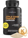 Livingood Daily Apple Cider Vincipe kapsler med moderen (1500mg) - ACV Piller med Probiotika & Kalium til kvinder & mænd - Understøtter Gut sundhed, fordøjelse, Appetit & Vægt - Vegan, 90 kapsler