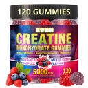 Creatine Monohydrate Gummies 5000mg - Sugar Free Pre-Workout Chewables for Men & Women, Mixed Berry Flavor, 120 Count