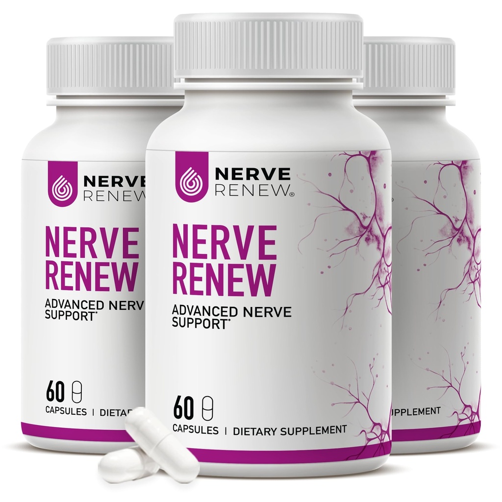 NERVE RENEW Advanced Nerve Support - 300mg Stabilized R- Alpha Lipoic Acid, Vitamin B Complex, Benfotiamin, Urter til Fast- Active Support