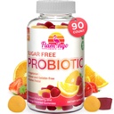 Probiotiske gummier Sukker Free- 3 Millioner CFU Reducere Gas, Bloating - Probiotika til kvinder, Børn og Herre Probiotika - Bacillus Coagulans- Natural, Vegan, Vegetar, Kosher, Halal -90 Gummy Probiotika
