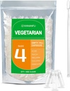 wananfu størrelse 4 tomme kapsler Vegetarisk (500 greve) Bundle med 2 Micro Lab skeer, Clear Fillable Veggie piller kapsler størrelse 4 til at lave dine egne kosttilskud