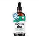 Virergy Organic Liquid Vitamin B12 Supplement 2500 mcg, Methylcobalamin & Adenosylcobalamin Fast- Absorbing Energy Support USDA Organic, Vegan, Non- GMO B12 Vitamin til kvinder & mænd 115 Servering (115 ml)
