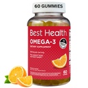 Omega-3 Gummies with 500mg of Omega-3 per Serving, Made from Algae, Natural Orange Flavor & Other Natural Flavors (60ct)