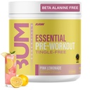 RAW Essential Tingle-Free Pre Workout Powder - Preworkout Without Beta-Alanine for Clean Energy & Focus - Workout Supplement with 200mg of Natural Caffeine - Pink Lemonade - 30 Servings