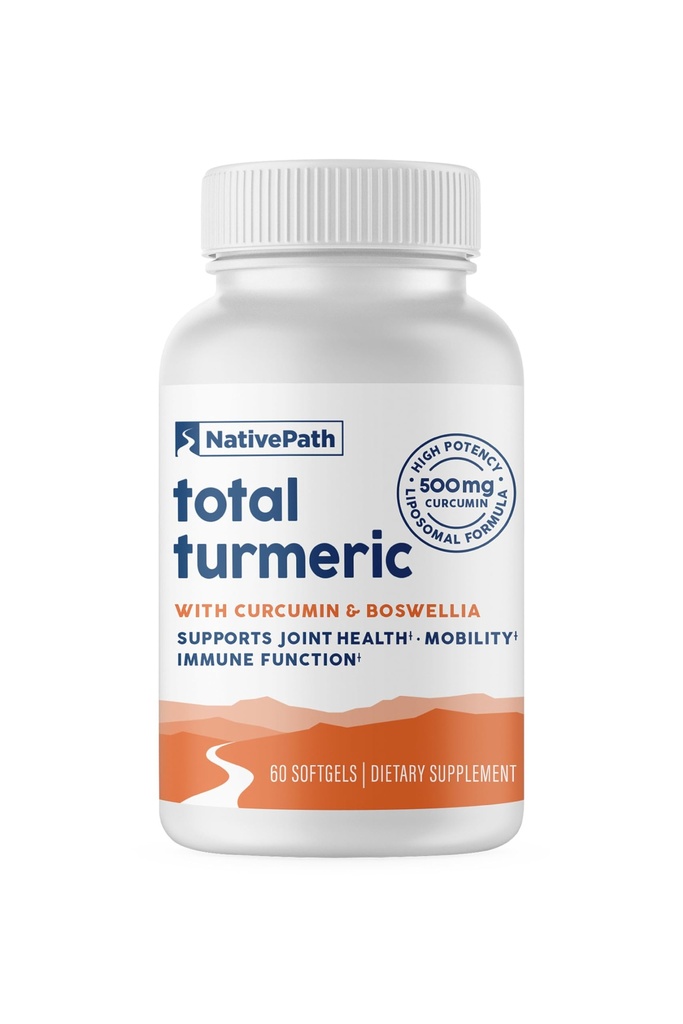NativePath Turmeric Curcumin with Boswellia – Premium Softgels for Joint Mobility & Wellness – High Absorption, Non-GMO, Gluten-Free, 60 Softgels