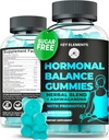 PMS Gummies Hormonal Balance Kosttilskud til kvinder - Probiotiske PMS Vitaminer Menstruelle Krampe Relief, Hot Flashs Menopause Support - PMS Relief med Dong Quai, Chasteberry, Black Cohosh & Ashwagandha
