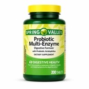 H4U - Spring Valley Probiotic Multi-Enzyme Digestive Formula Tablets for Digestive Health, 200 Count (200 Tablets)