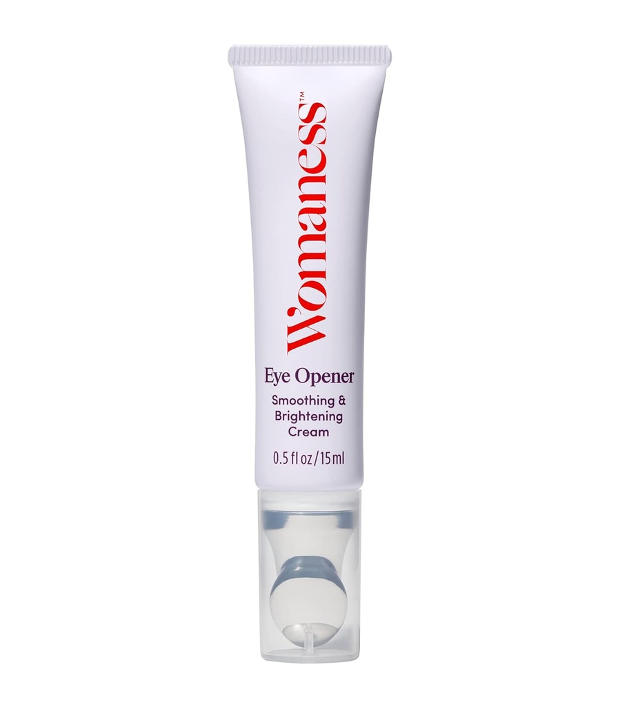 Womaness Eye Opener - Anti Aging, Hydrating, & Fugt under Eye Cream for mørke cirkler og Puffiness - Med Hyaluronsyre, Bakuchiol Retinol Alternativ, & Furming Red Algae Extract - 15 ml