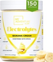 Zero Sugar - Banan Cream Electrolytes Powder - Genopfriskende hydrering - Koffein Free Energy med alle naturlige ingredienser - Vegan Keto & Paleo - Sukker Free Electrolytes Powder Drink Mix - 150 Servere