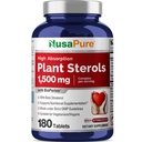 NusaPure Plant Steroler 1500 mg - 180 tabletter (ikke- GMO, Vegan) Beta Sitosterol, Bioperine