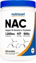 Nutricost N- Acetyl L- Cysteine (NAC) Powder 500 Grams - Vegan NAC, Non- GMO, Gluten Free