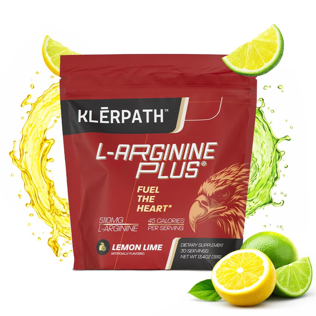 L-Arginine Plus & L-Citrulline Pre Workout Powder - Nitric Oxide Booster for Energy, Endurance & Circulation - Amino Acid Pre Workout Supplement for Men & Women - Lemon Lime Flavor 13.4 oz 25 Servings